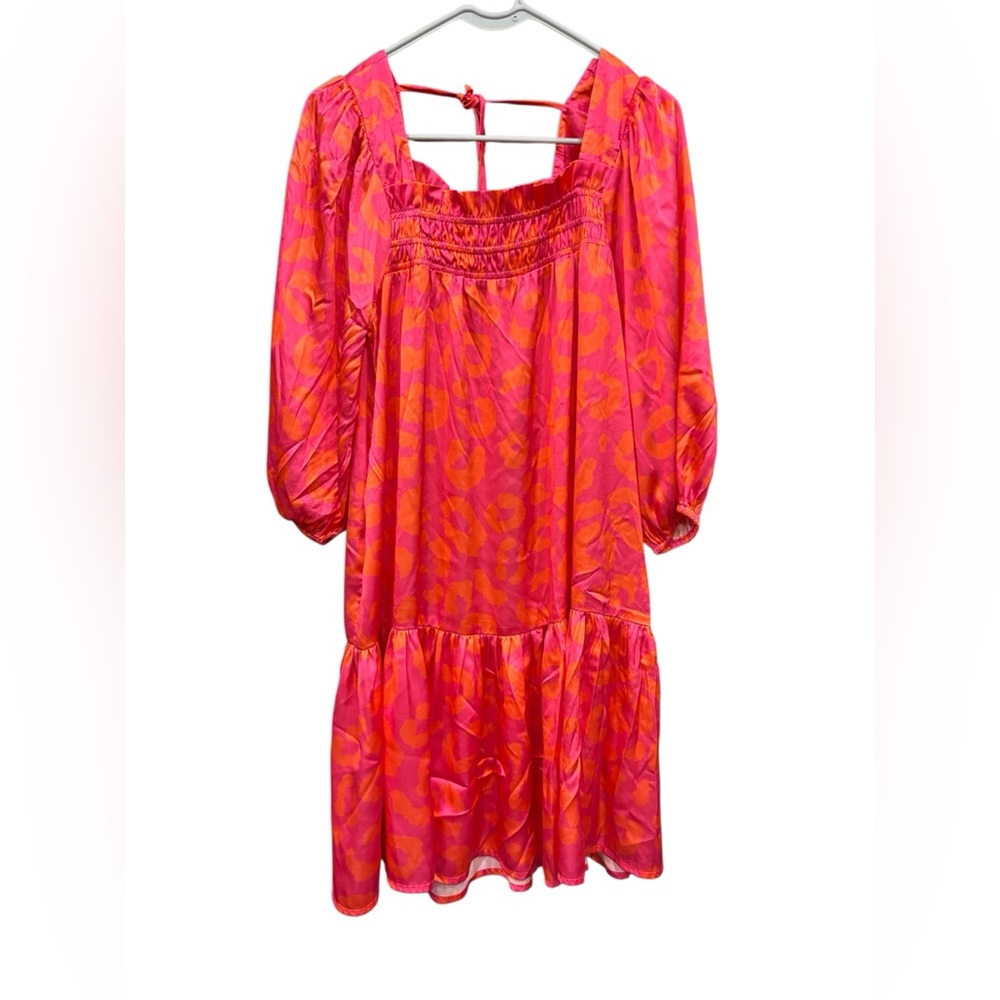Uncle Frank Pink and Orange Long Sleeve Dress
